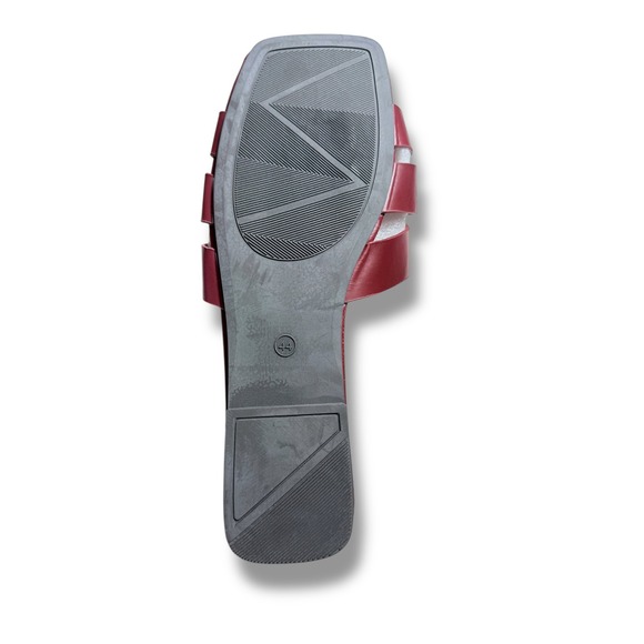 NEW Womens Burgundy H Style Slip On Flat Sandals Sz 11 Womens EU 44 Wine colord - Picture 2 of 12